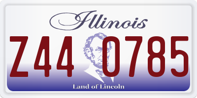 IL license plate Z440785