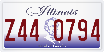 IL license plate Z440794