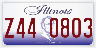 IL license plate Z440803