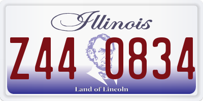 IL license plate Z440834