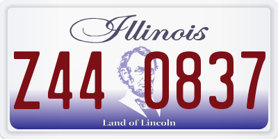 IL license plate Z440837