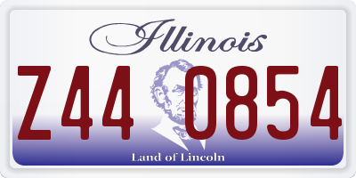 IL license plate Z440854