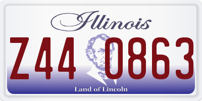 IL license plate Z440863