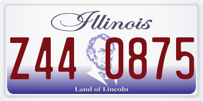 IL license plate Z440875