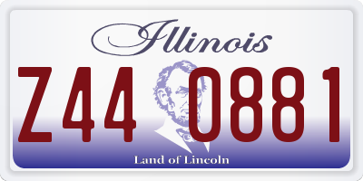 IL license plate Z440881