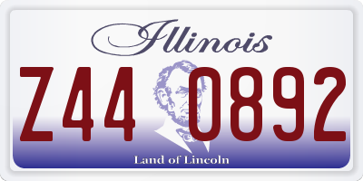IL license plate Z440892
