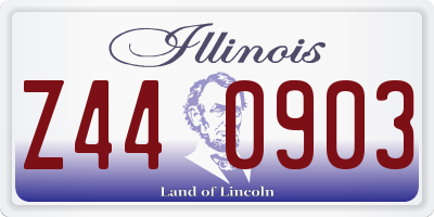 IL license plate Z440903