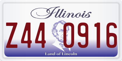 IL license plate Z440916