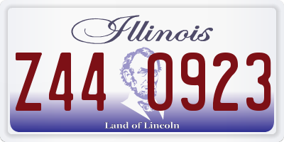 IL license plate Z440923