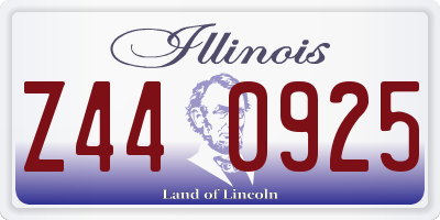 IL license plate Z440925