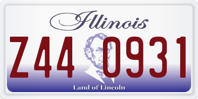 IL license plate Z440931