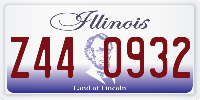 IL license plate Z440932
