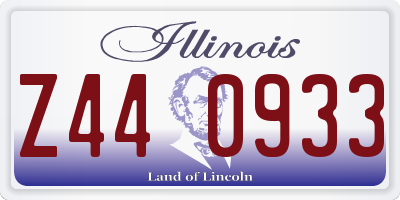 IL license plate Z440933