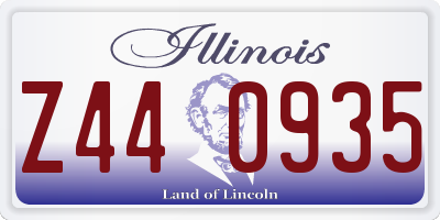 IL license plate Z440935
