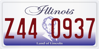 IL license plate Z440937