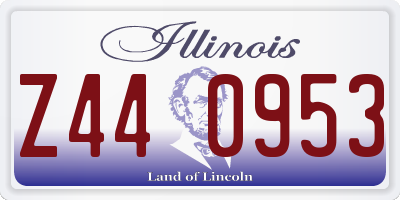 IL license plate Z440953