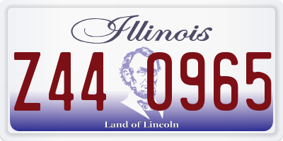 IL license plate Z440965