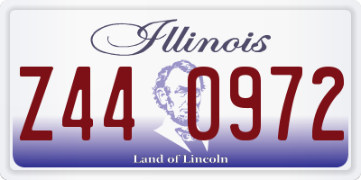 IL license plate Z440972