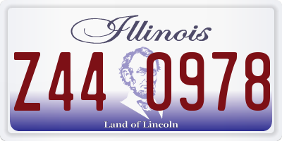 IL license plate Z440978