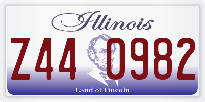 IL license plate Z440982