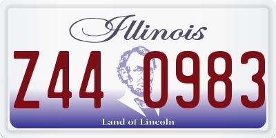 IL license plate Z440983