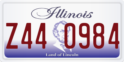 IL license plate Z440984
