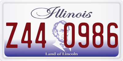 IL license plate Z440986