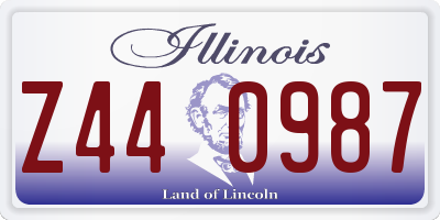 IL license plate Z440987