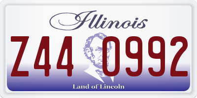 IL license plate Z440992
