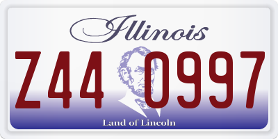 IL license plate Z440997