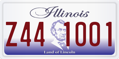 IL license plate Z441001