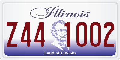IL license plate Z441002