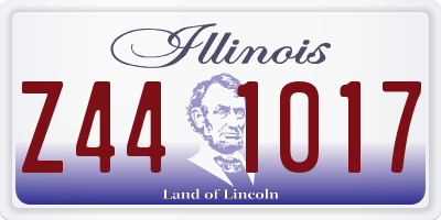 IL license plate Z441017