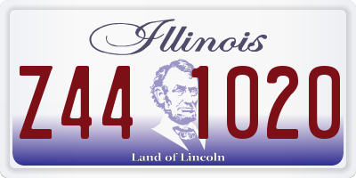 IL license plate Z441020