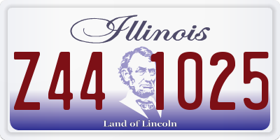 IL license plate Z441025