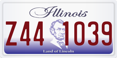 IL license plate Z441039