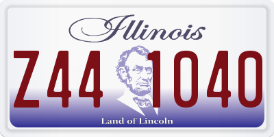 IL license plate Z441040