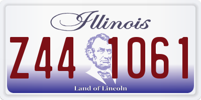 IL license plate Z441061
