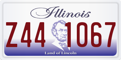IL license plate Z441067