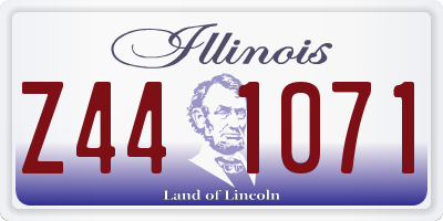IL license plate Z441071