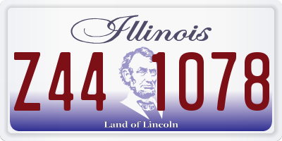 IL license plate Z441078