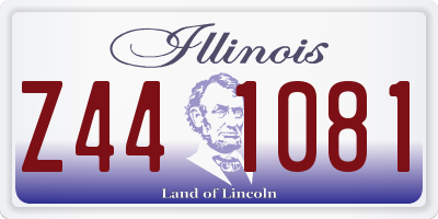 IL license plate Z441081