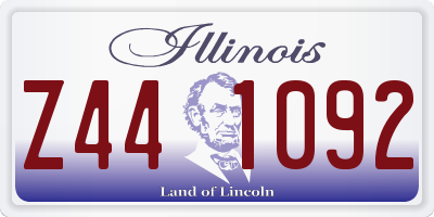 IL license plate Z441092