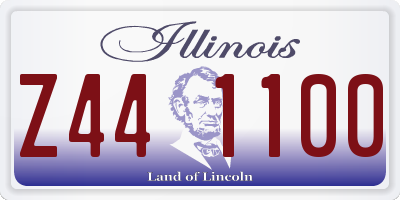 IL license plate Z441100