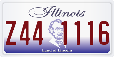 IL license plate Z441116