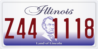 IL license plate Z441118