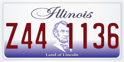 IL license plate Z441136