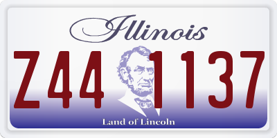 IL license plate Z441137