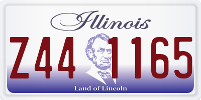 IL license plate Z441165