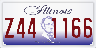 IL license plate Z441166